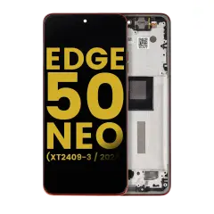 OLED Assembly With Frame For Motorola Moto Edge 50 Neo (XT2409-3 / 2024) (Refurbished) (Poinciana)