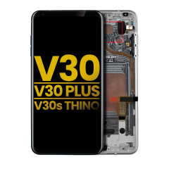 OLED Assembly With Frame For LG V30 / V30 Plus / V30S ThinQ (Refurbished) (Cloud Silver)