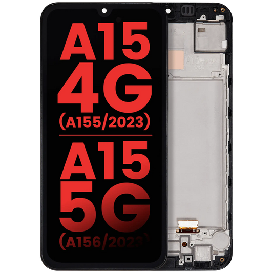 OLED Assembly With Frame Compatible For Samsung Galaxy A15 4G (A155 / 2023) / A15 5G (A156 / 2023) (Aftermarket Plus) (All Colors)