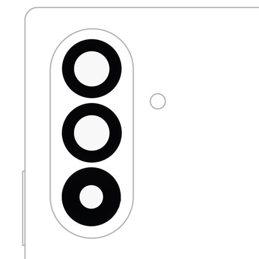 Back Camera Lens (Glass Only) With Adhesive For Samsung Galaxy Z Fold 7 (F966) (10 Pack)
