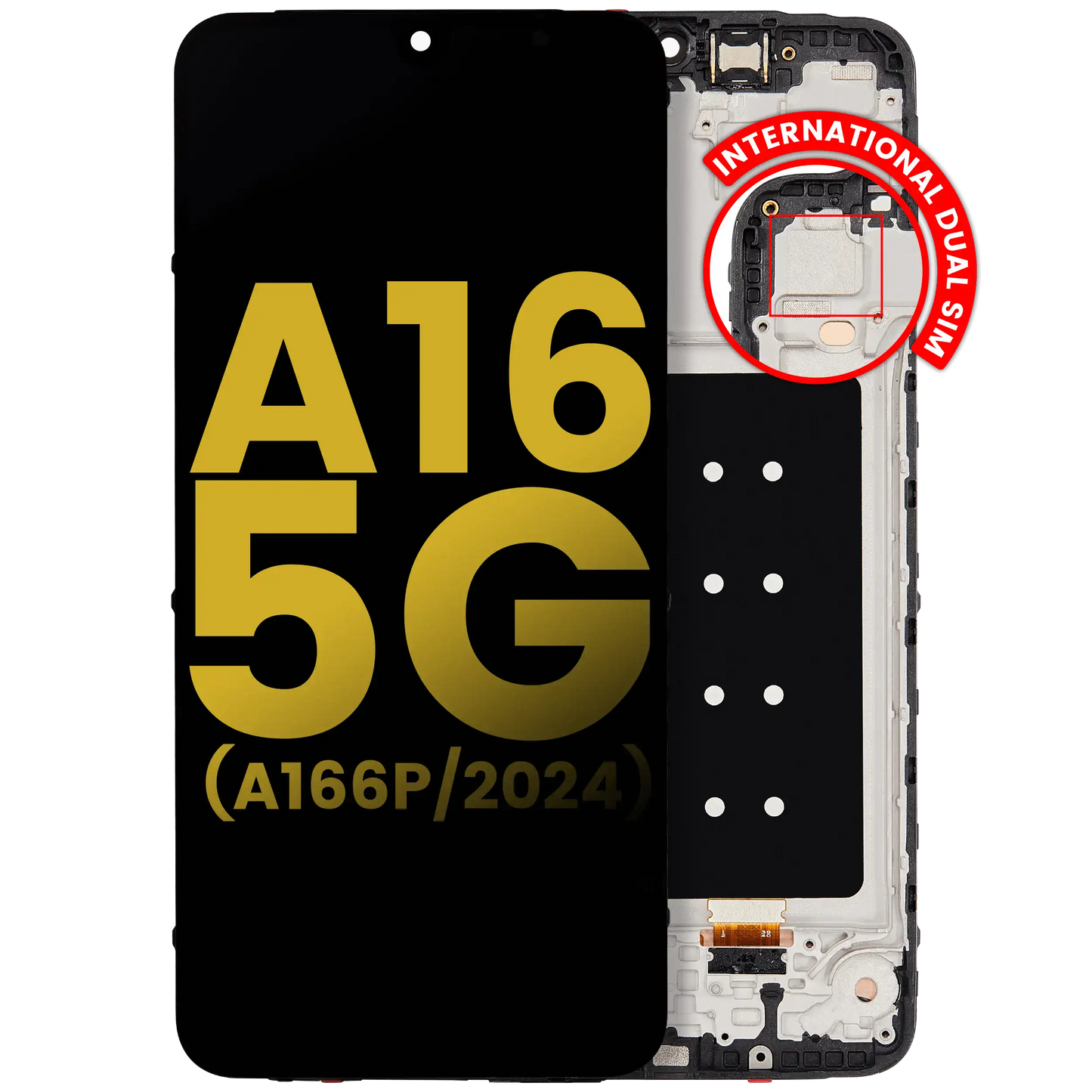 OLED Assembly With Frame For Samsung Galaxy A16 5G (A166P / 2024) (International Dual SIM) (Refurbished) (All Colors)