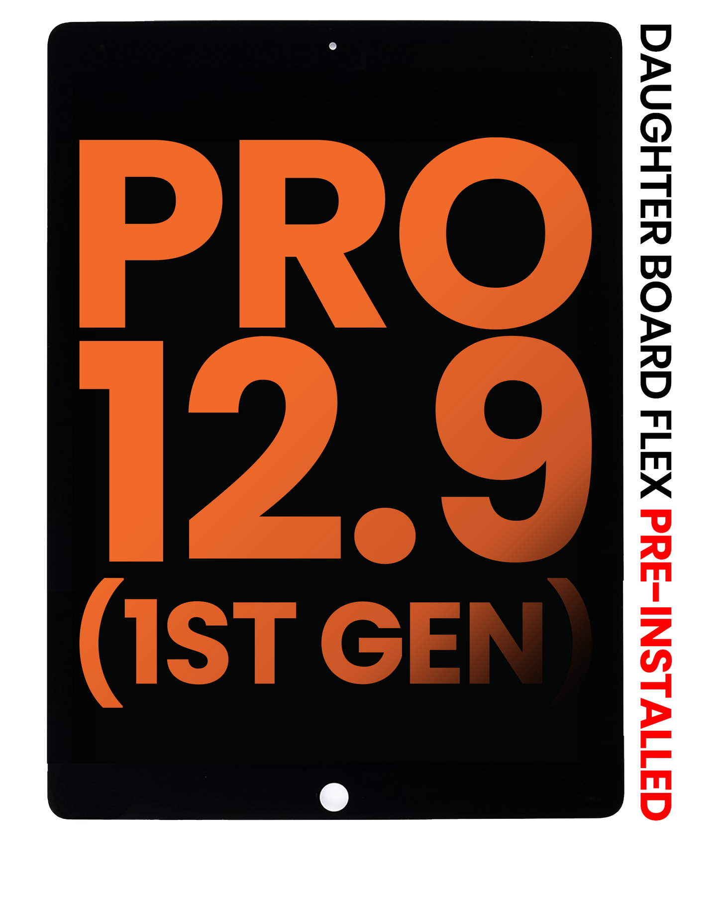 LCD Assembly With Digitizer & Daughter Board Flex Pre-Installed For iPad Pro 12.9" 1st Gen (2015) (Blemish: Grade A) (Black)