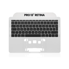 Top Case with Keyboard (ISO UK) For MacBook Pro 13" A1708 (2016-2017) (OEM New) (Silver)