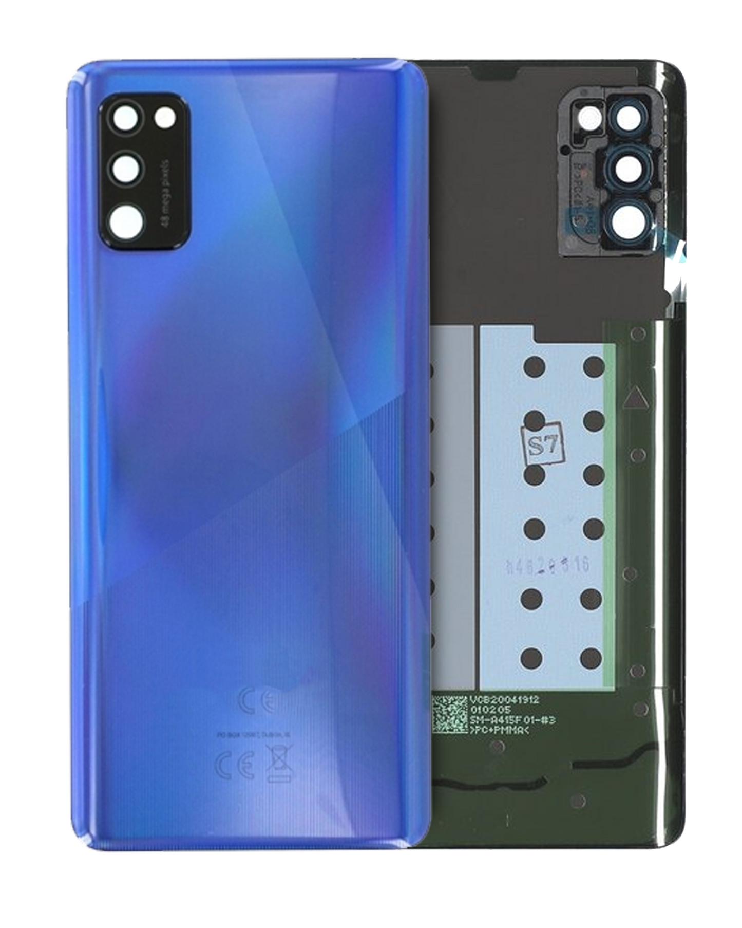 Back Cover Glass With Camera Lens For Samsung Galaxy A41 (A415 / 2020) (Service Pack) (Prism Crush Blue)