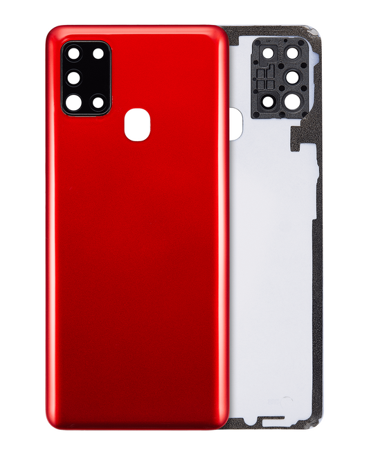 Back cover Glass With Camera Lens For Samsung Galaxy A21S (A217 / 2020) (Aftermarket Plus) (Red)