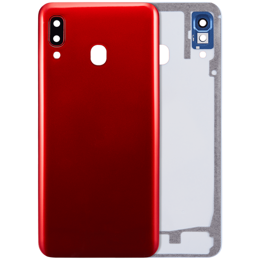 Back cover Glass With Camera Lens For Samsung Galaxy A30 (A305 / 2019) (Aftermarket Plus) (Red)