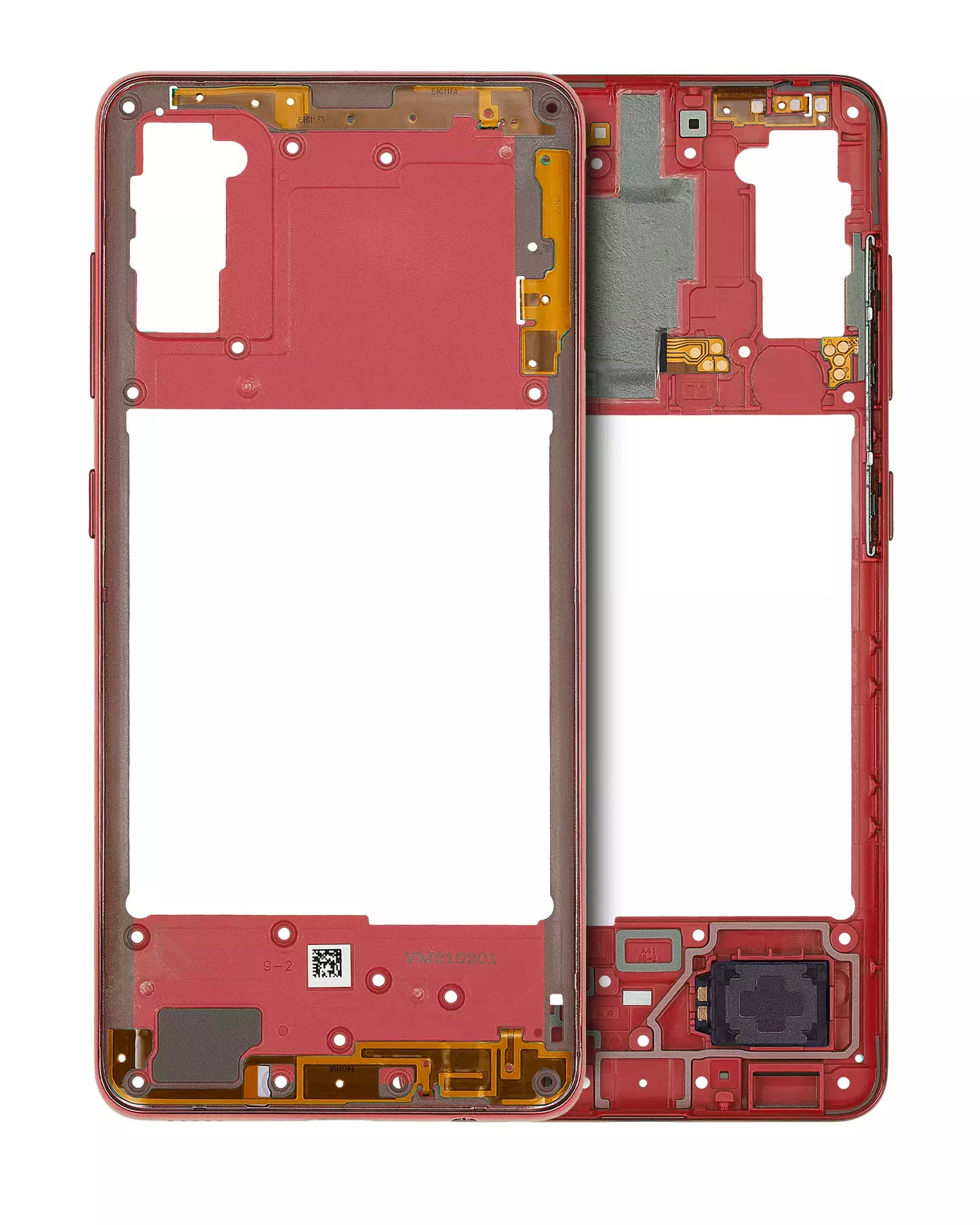 Mid-Frame Housing For Samsung Galaxy A41 (A415 / 2020) (Aftermarket Plus) (Prism Crush Red)