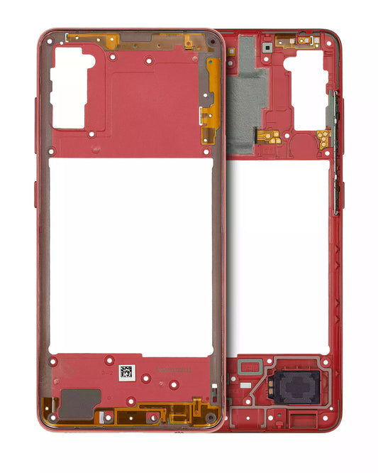 Mid-Frame Housing For Samsung Galaxy A41 (A415 / 2020) (Aftermarket Plus) (Prism Crush Red)