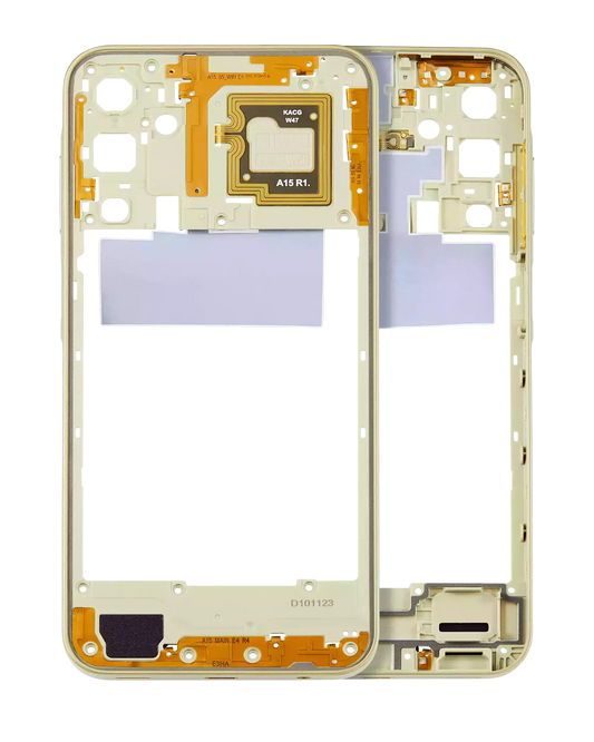 Mid-Frame Housing For Samsung Galaxy A15 (A155 / 2023) (Personality Yellow)