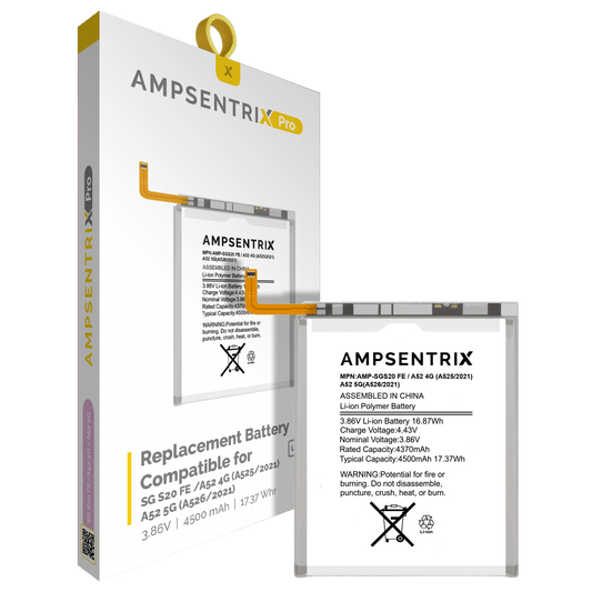 Replacement Battery For Samsung Galaxy S20 FE / A52 4G (A525 / 2021) / A52 5G (A526 / 2021) / A52s (A528 / 2021) (AmpSentrix Pro)
