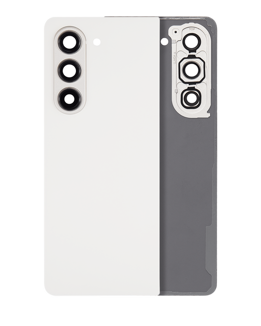 Back Cover Glass With Camera Lens For Samsung Galaxy Z Fold 5 (Service Pack) (Cream)