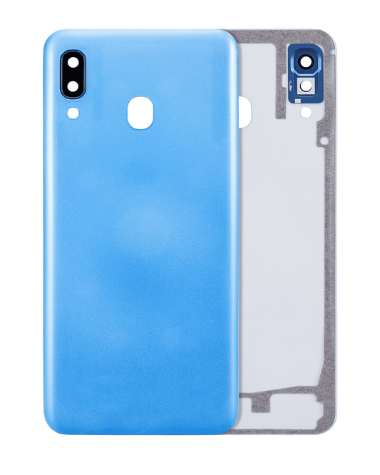 Back cover Glass With Camera Lens For Samsung Galaxy A30 (A305 / 2019) (Aftermarket Plus) (Blue)