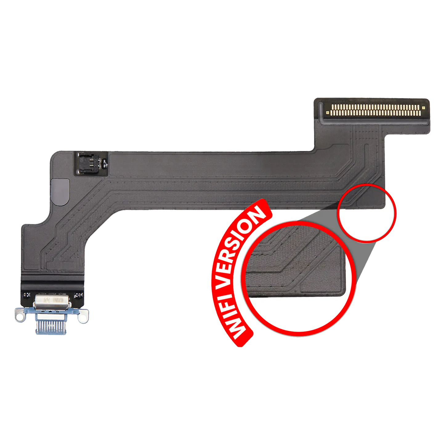 Charging Port Flex Cable For iPad 10 (2022) (WiFi Only) (Premium) (Blue)