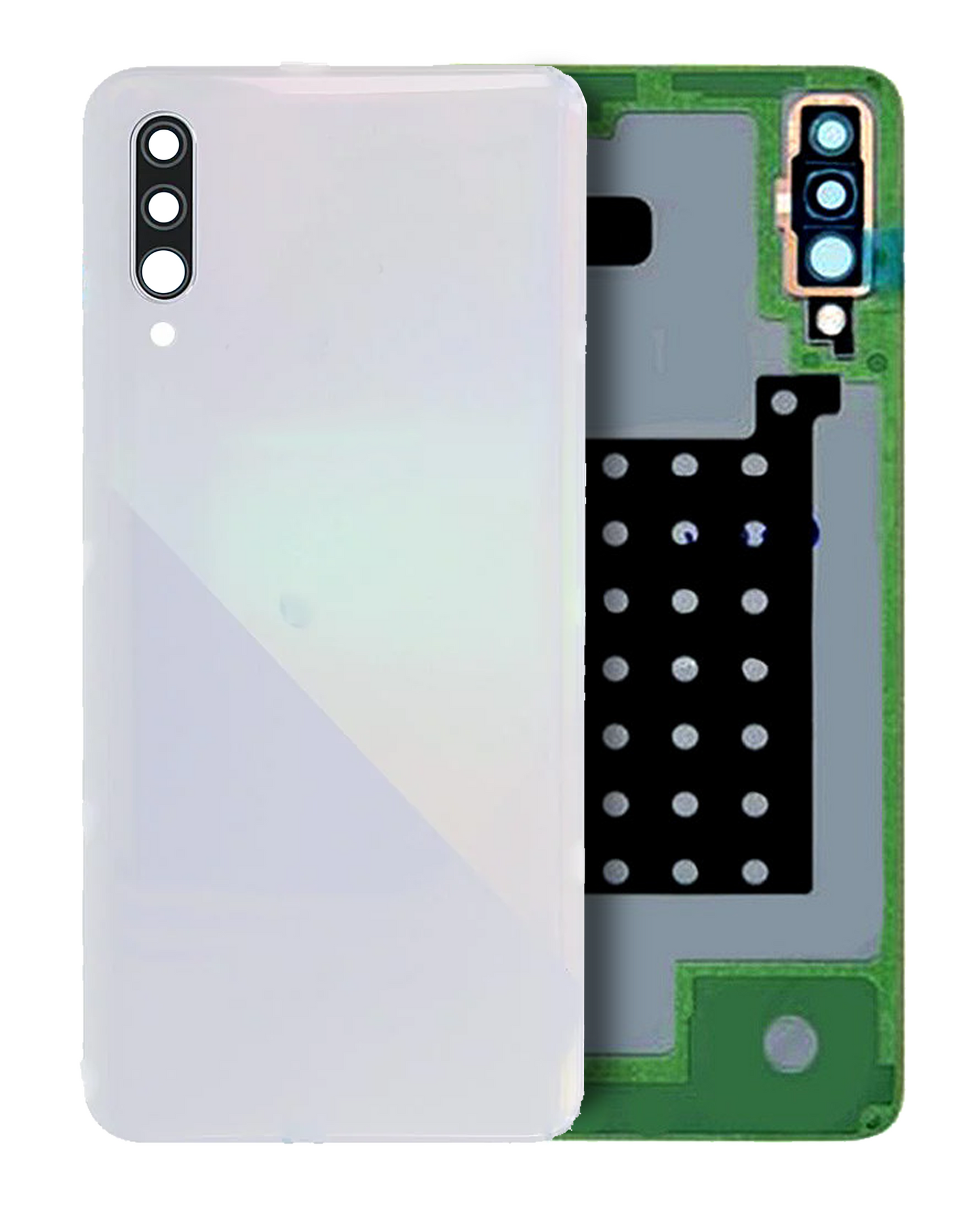 Back Cover Glass With Camera Lens For Samsung Galaxy A30S (A307 / 2019) (Service Pack) (White)