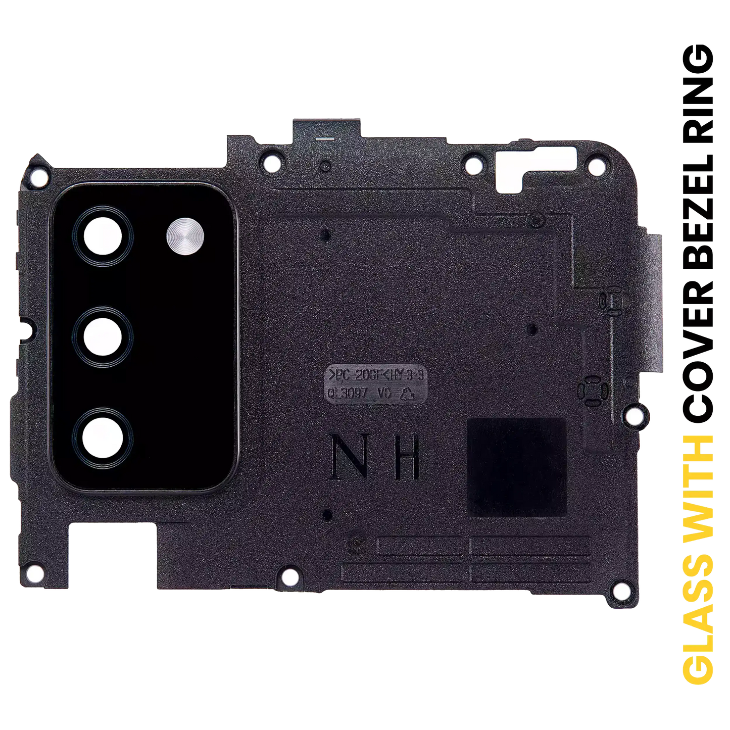Back Camera Lens With Cover Bezel Ring For Samsung Galaxy A02S (A025 / 2020) (Black) (N Version)