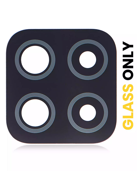 Back Camera Lens (Glass Only) With Adhesive For Samsung Galaxy A22 4G (A225 / 2021) (10 Pack) (Black)
