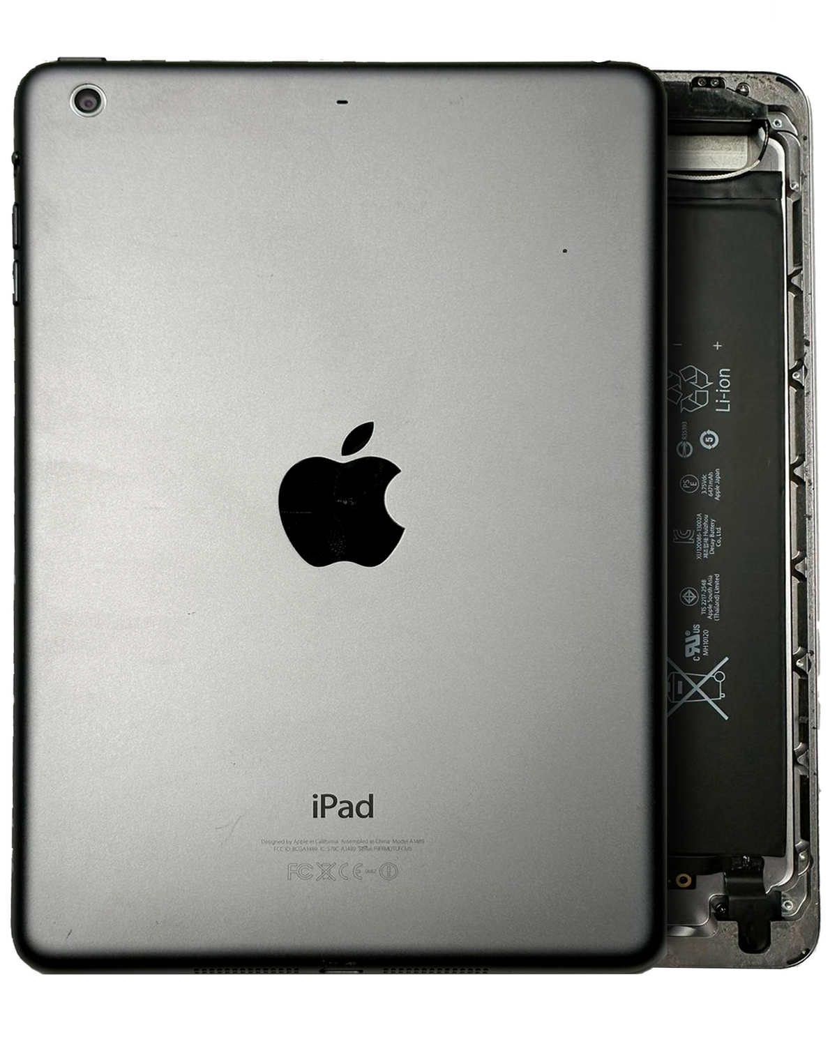 Back Housing W/ Small Components Pre-Installed For iPad Mini 2 (WIFI) (Used OEM Pull: Grade B) (Space Gray)