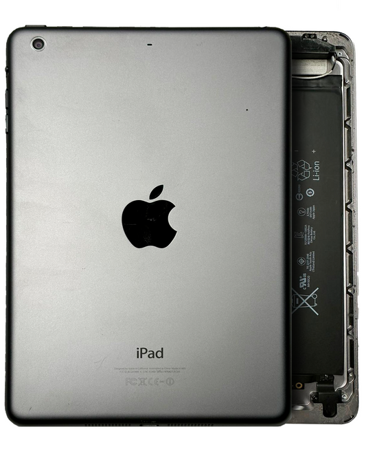 Back Housing W/ Small Components Pre-Installed For iPad Mini 2 (WIFI) (Used OEM Pull: Grade B) (Space Gray)