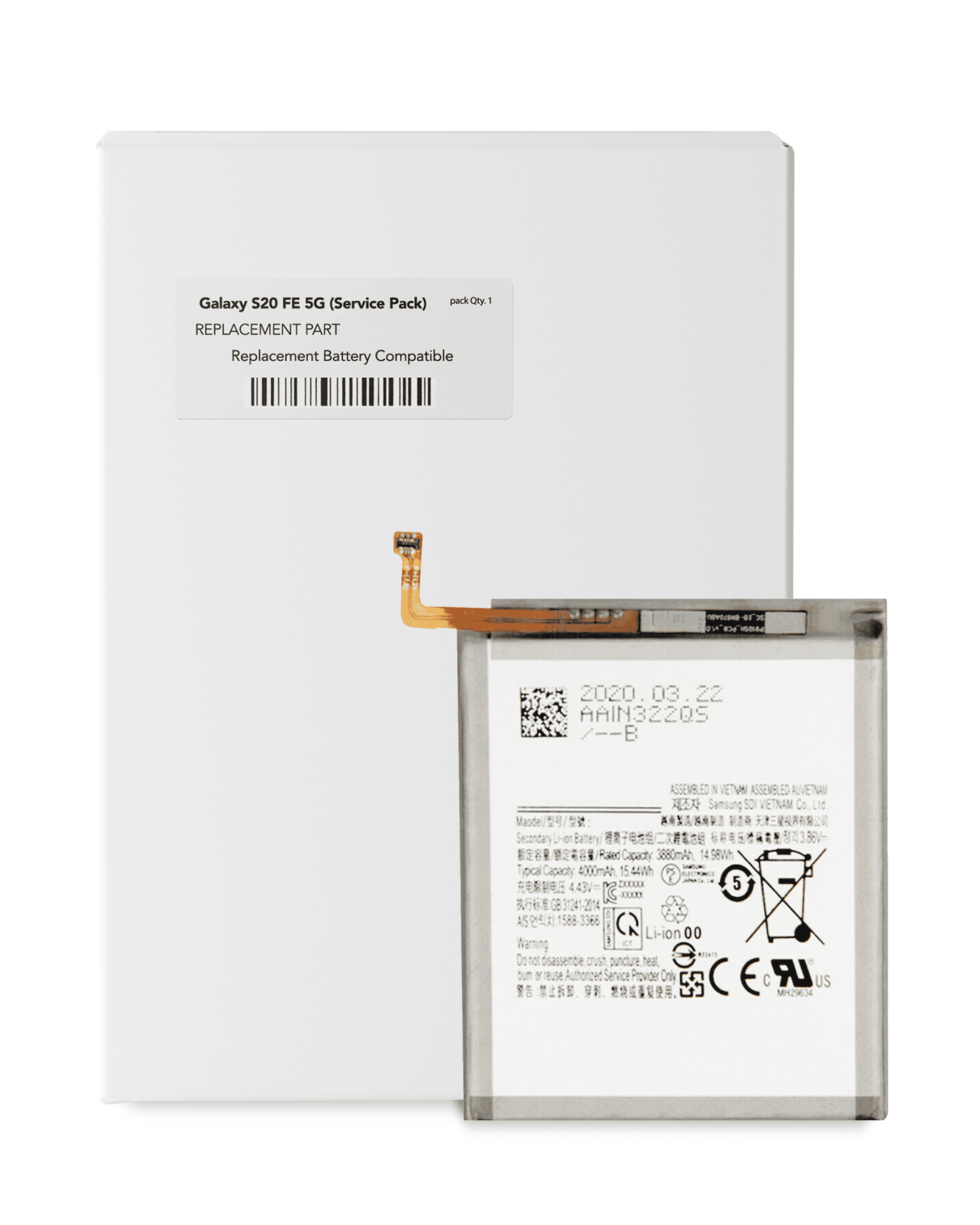 Replacement Battery For Samsung Galaxy S20 FE / A52 4G (A525 / 2021) / A52 5G (A526 / 2021) / A52s (A528 / 2021) (EB-BG781ABY) (Service Pack)