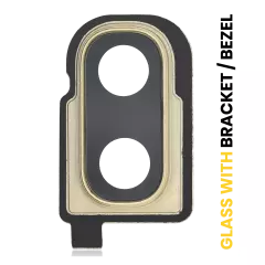 Back Camera Lens With Bracket / Bezel For Samsung Galaxy Z Flip 4G (F700) / Z Flip 5G (F707) (Mirror Gold）