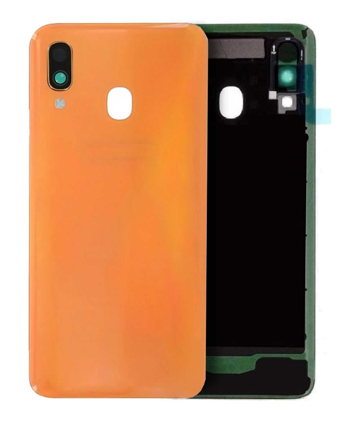 Back Cover Glass With Camera Lens For Samsung Galaxy A40 (A405 / 2019) (Service Pack) (Orange)