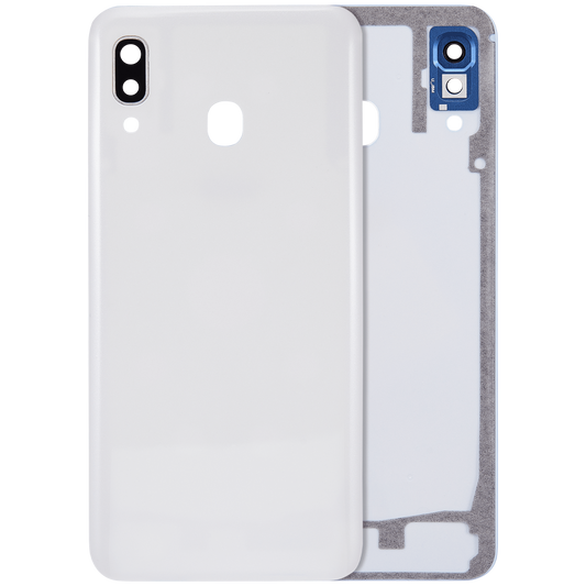 Back cover Glass With Camera Lens For Samsung Galaxy A30 (A305 / 2019) (Aftermarket Plus) (White)