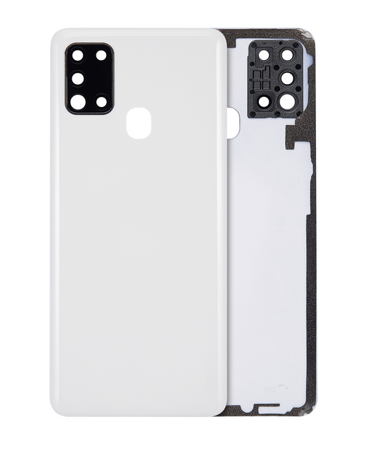 Back cover Glass With Camera Lens For Samsung Galaxy A21S (A217 / 2020) (Aftermarket Plus) (White)