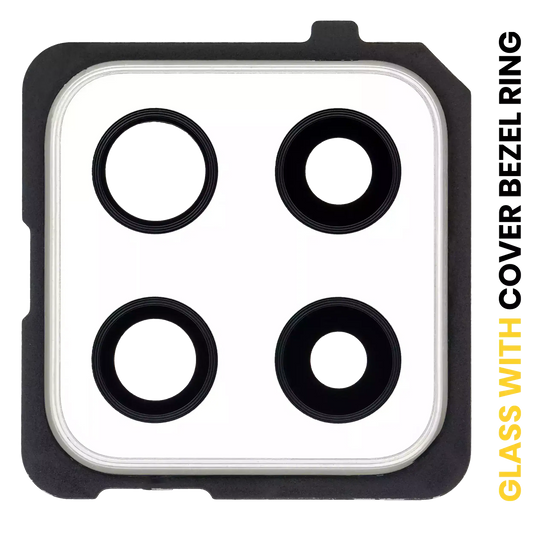 Back Camera Lens With Cover Bezel Ring For Samsung Galaxy A42 5G (A426 / 2020) (Prism Dot White)