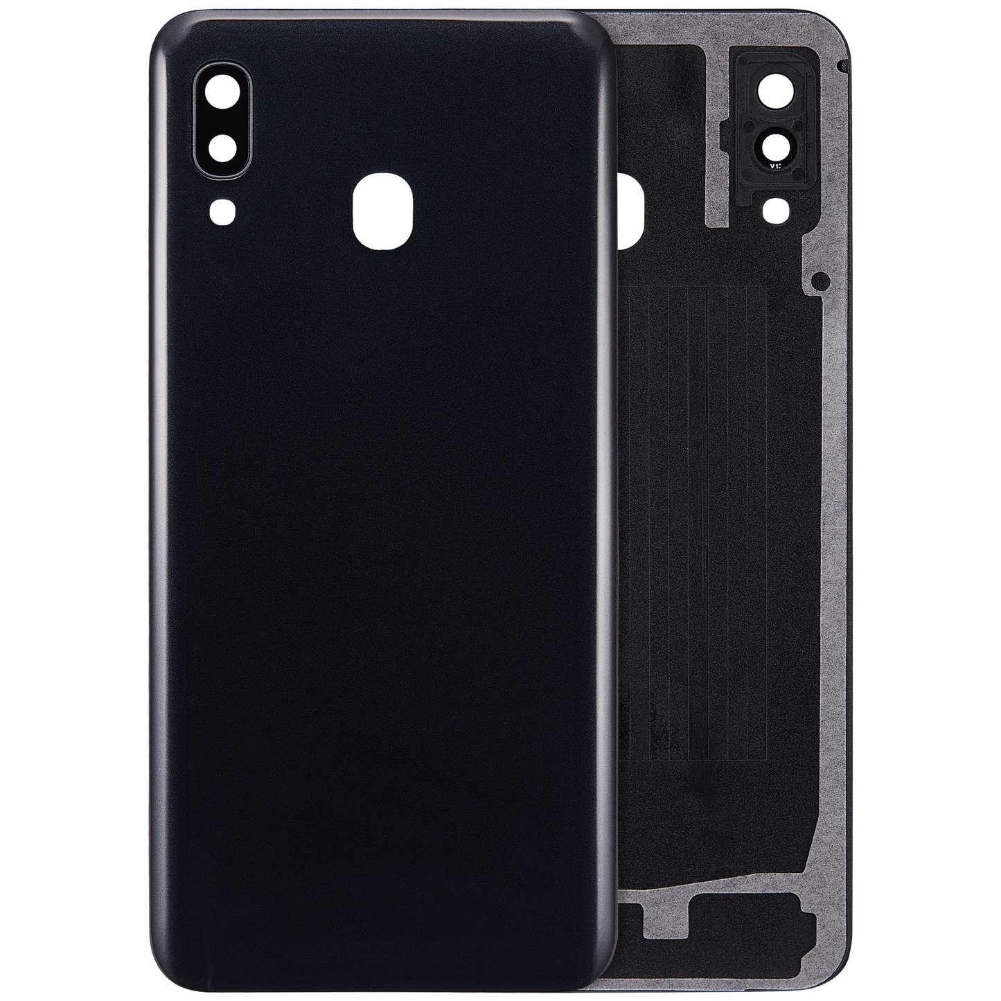 Back cover Glass With Camera Lens For Samsung Galaxy A30 (A305 / 2019) (Aftermarket Plus) (Black)