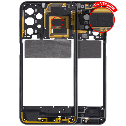 Mid-Frame Housing For Samsung Galaxy A23 5G (A236U / 2022) (US Version) (Black)