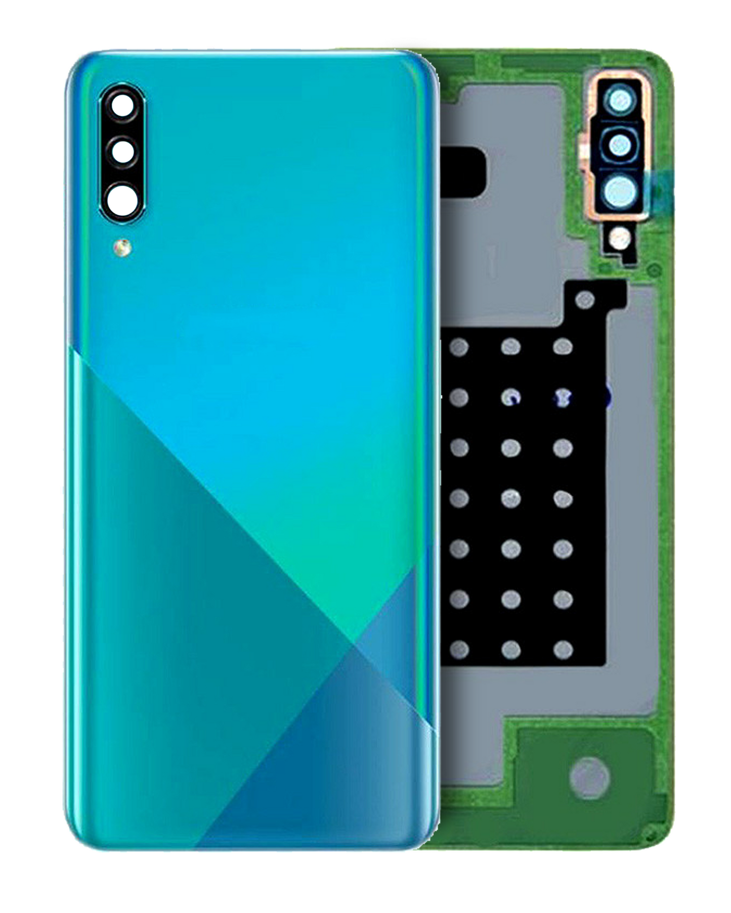 Back Cover Glass With Camera Lens For Samsung Galaxy A30S (A307 / 2019) (Service Pack) (Green)