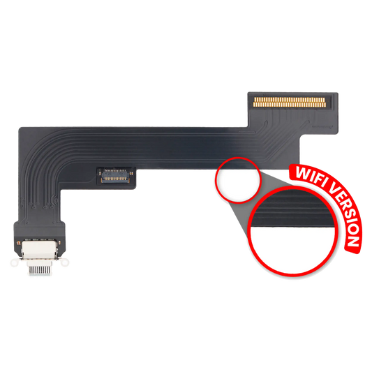 Charging Port Flex Cable For iPad Air 4 (WiFi Only) (Aftermarket Plus) (Sky Blue)
