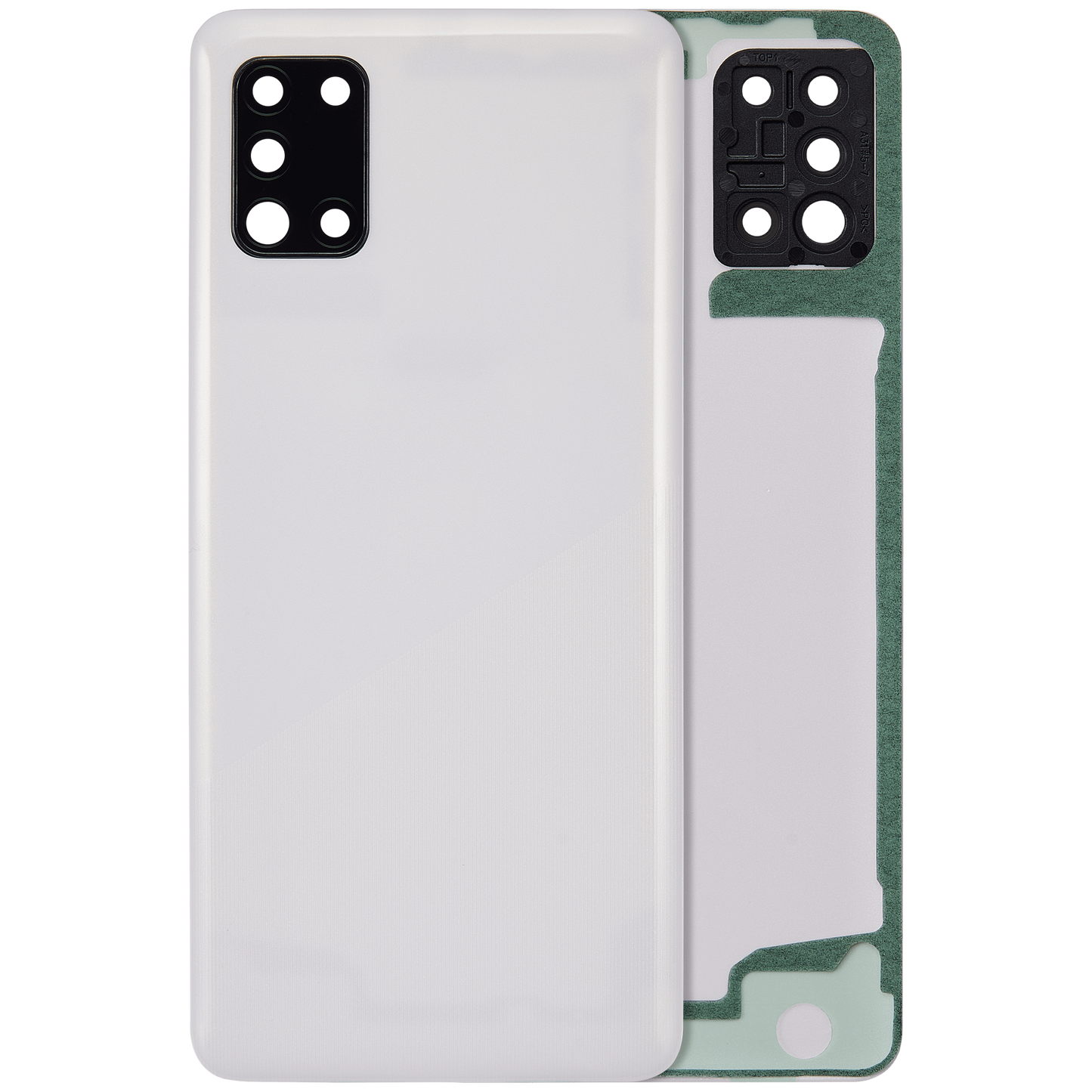 Back cover Glass With Camera Lens For Samsung Galaxy A31 (A315 / 2020) (Aftermarket Plus) (Prism Crush White)
