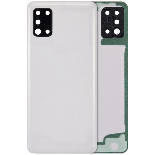 Back cover Glass With Camera Lens For Samsung Galaxy A31 (A315 / 2020) (Aftermarket Plus) (Prism Crush White)