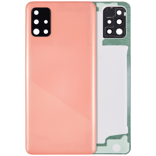 Back cover Glass With Camera Lens For Samsung Galaxy A51 4G (A515 / 2019) (Aftermarket Plus) (Prism Crush Pink)