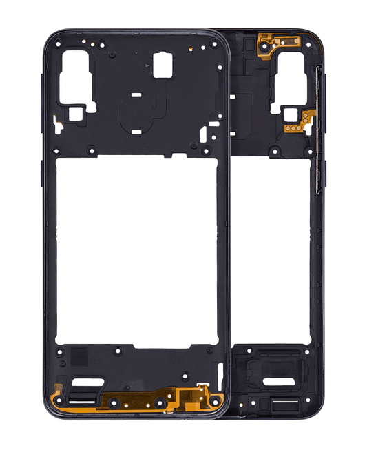 Mid-Frame Housing For Samsung Galaxy A40 (A405 / 2019) (Aftermarket Plus) (Black)