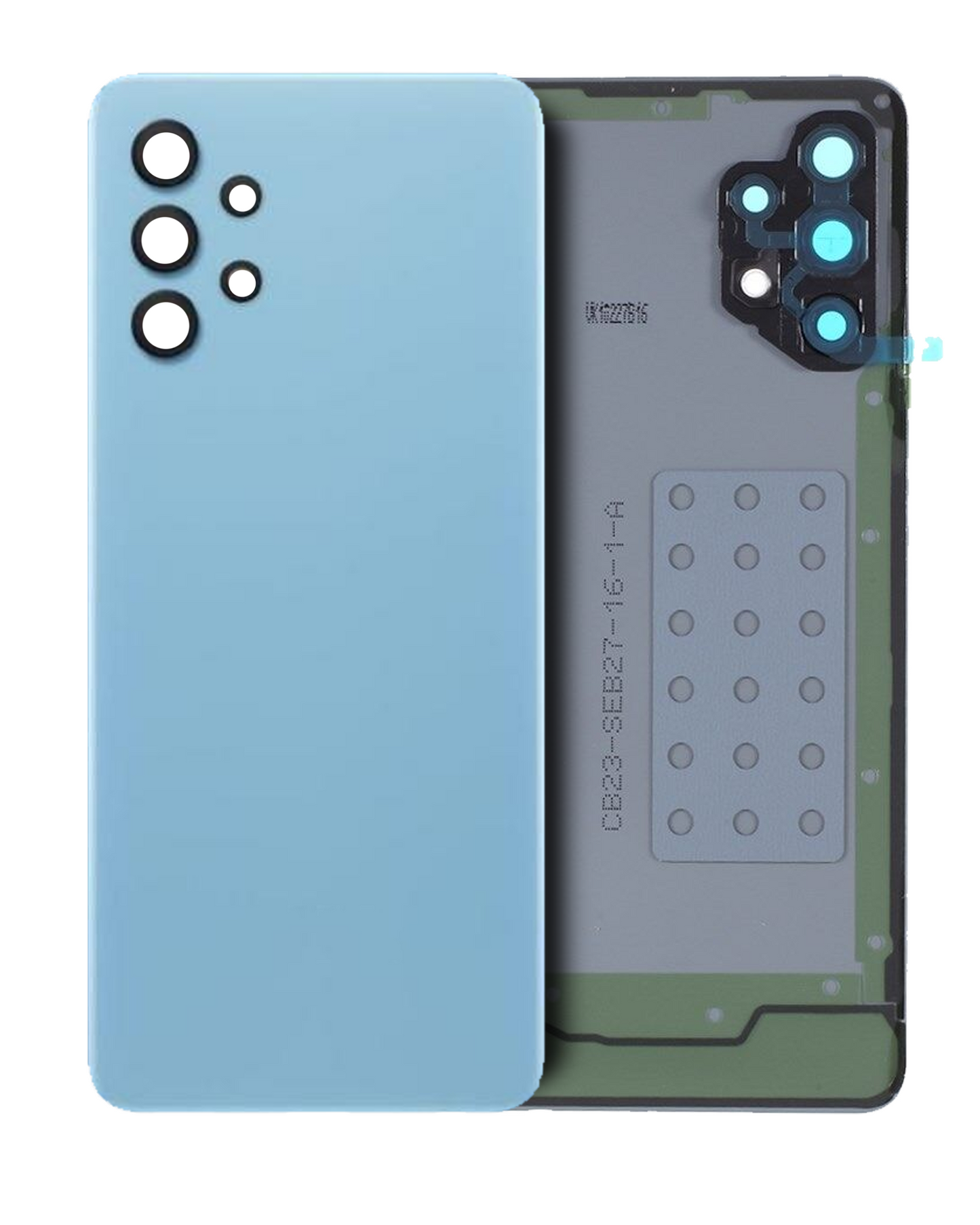 Back Cover Glass With Camera Lens For Samsung Galaxy A32 4G (A325 / 2021) (Service Pack) (Awesome Blue)
