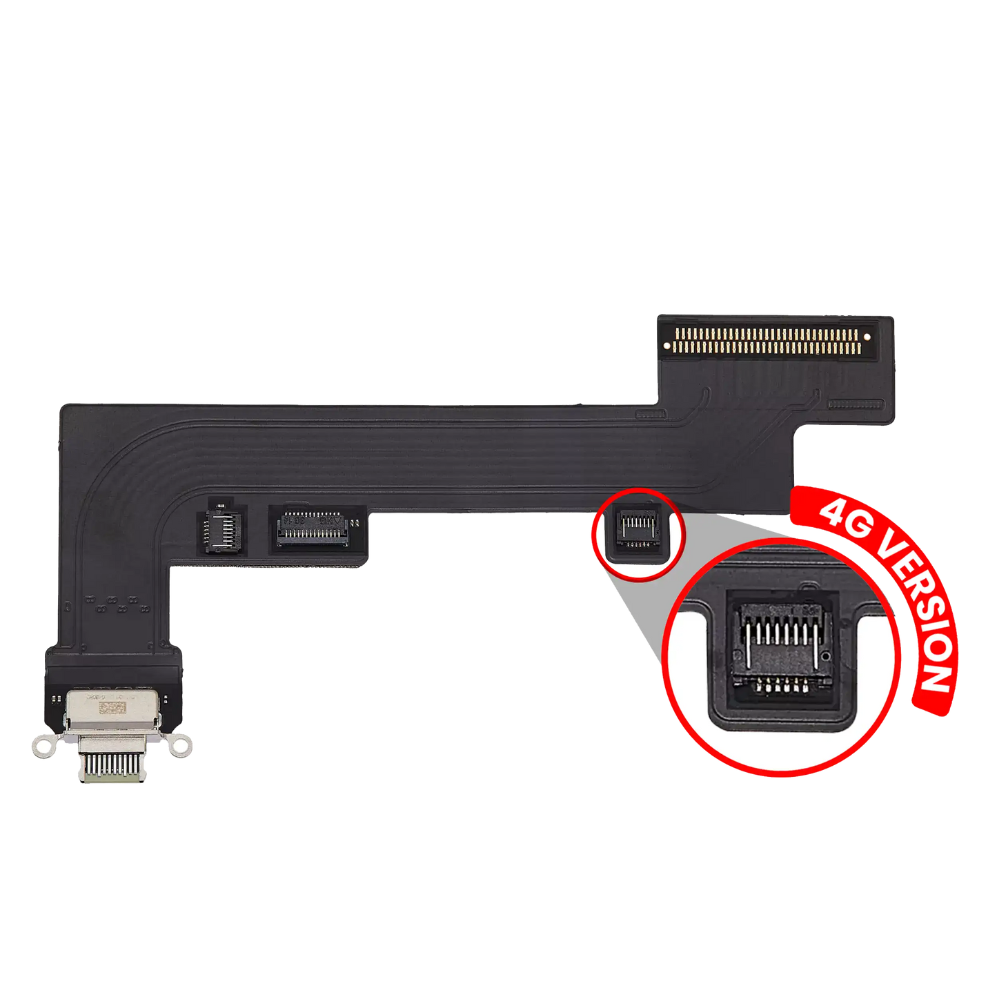 Charging Port Flex Cable For iPad Air 4 / iPad Air 5 (Cellular) (Aftermarket Plus) (Green)