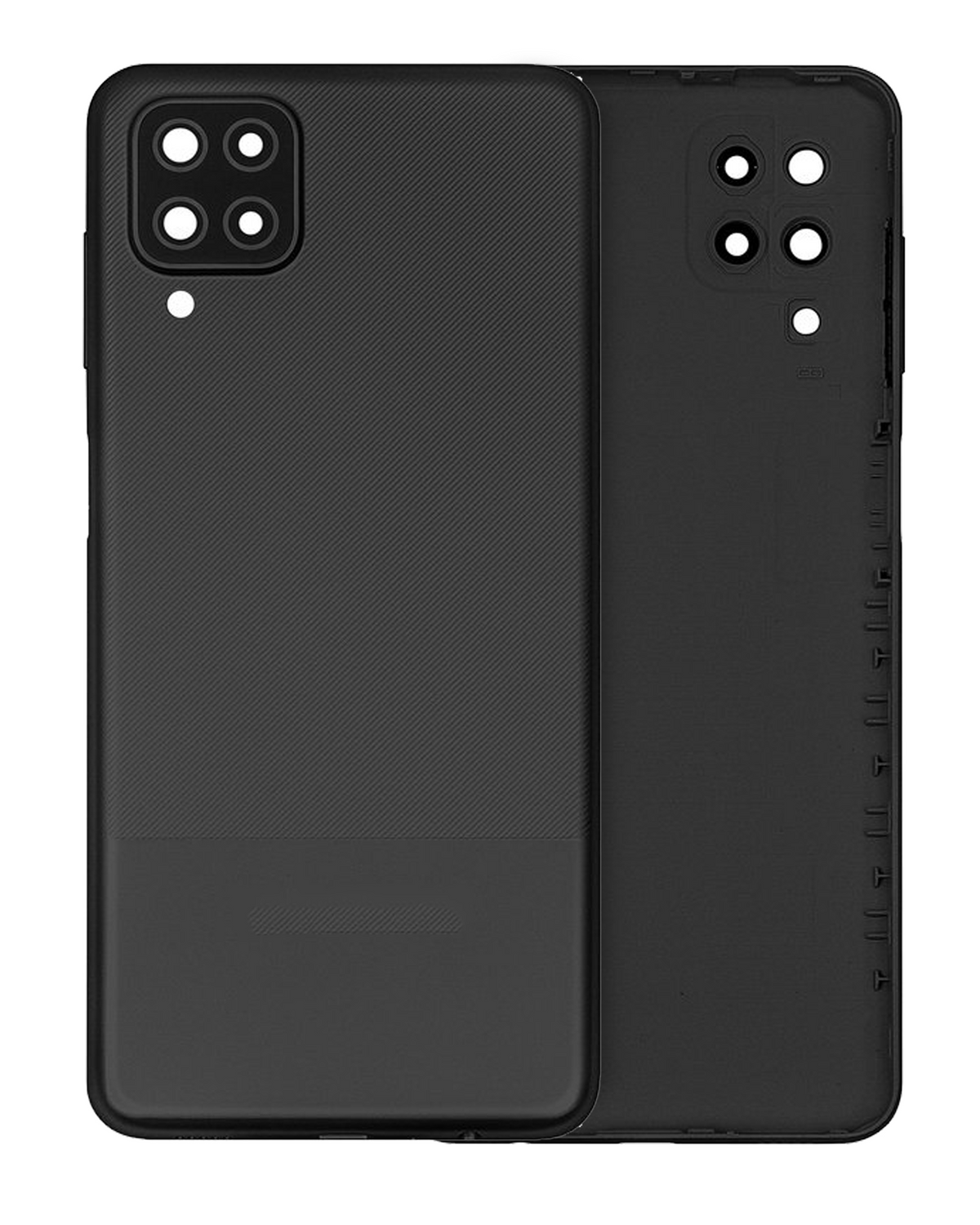 Back Cover Glass With Camera Lens For Samsung Galaxy A12 (A125 / 2020) (Service Pack) (Black)