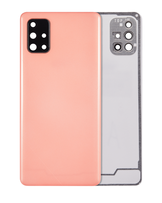Back cover Glass With Camera Lens For Samsung Galaxy A71 4G (A715 / 2020) (Aftermarket Plus) ( Prism Crush Pink)