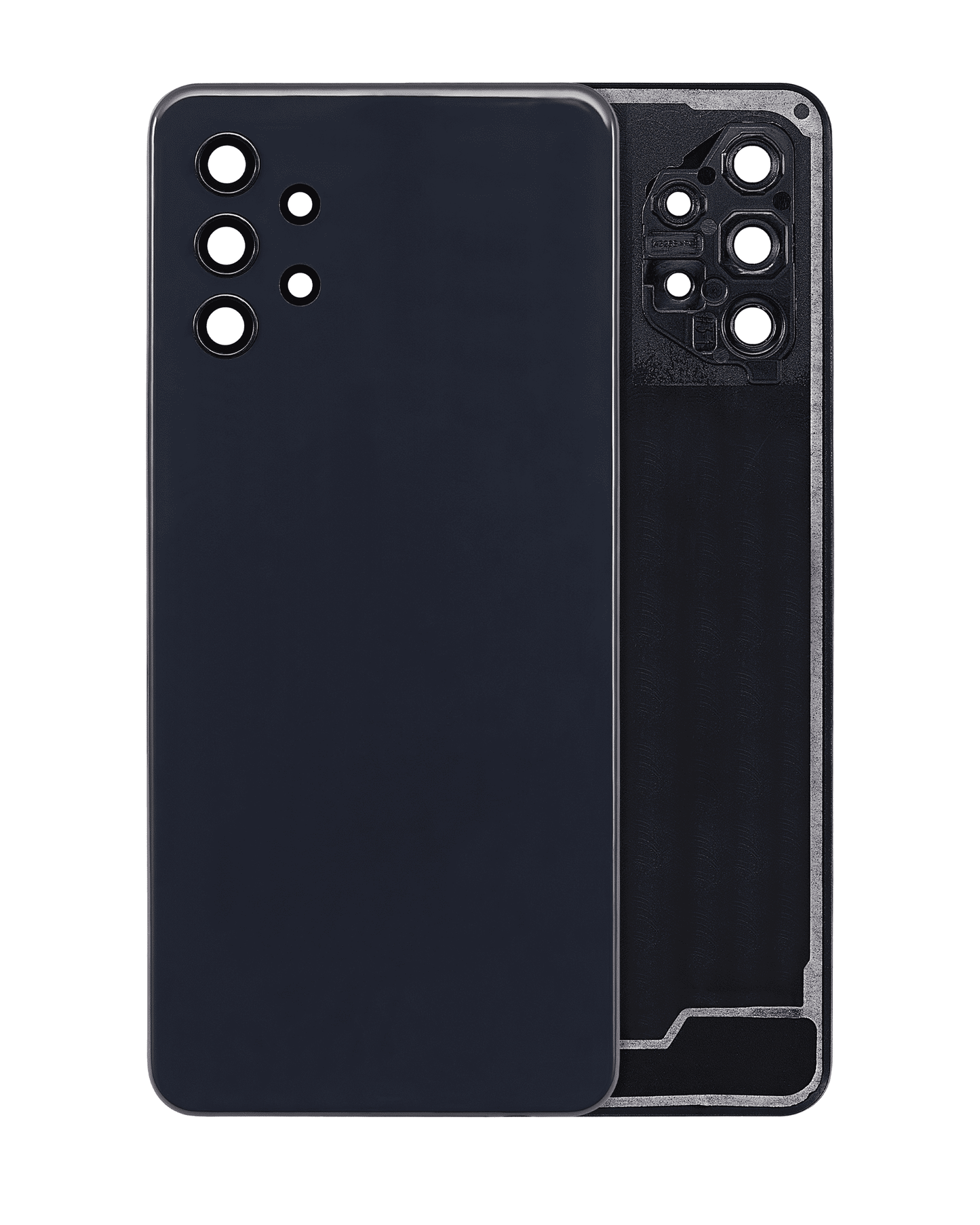 Back Cover Glass With Camera Lens For Samsung Galaxy A32 5G (A326 / 2021) (Aftermarket Plus) (Awesome Black)