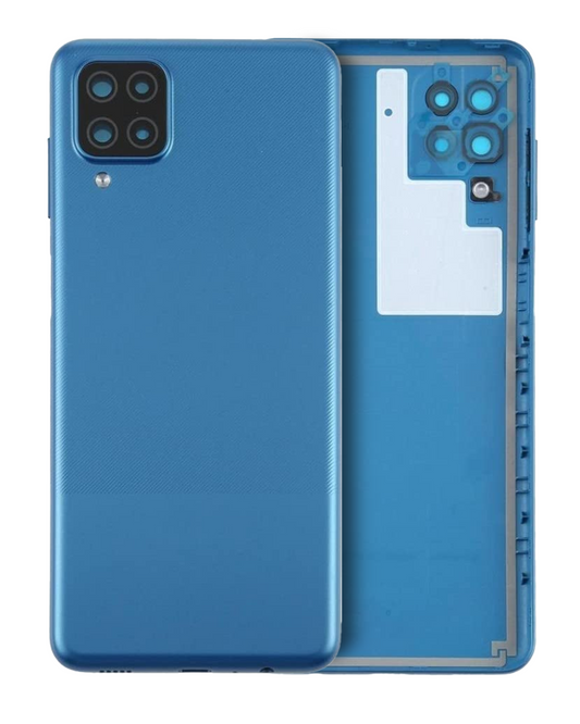 Back Cover Glass With Camera Lens For Samsung Galaxy A12 (A125 / 2020) (Service Pack) (Blue)