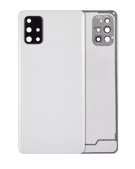 Back cover Glass With Camera Lens For Samsung Galaxy A71 (A715 / 2020) (Aftermarket Plus) ( Prism Crush Silver)