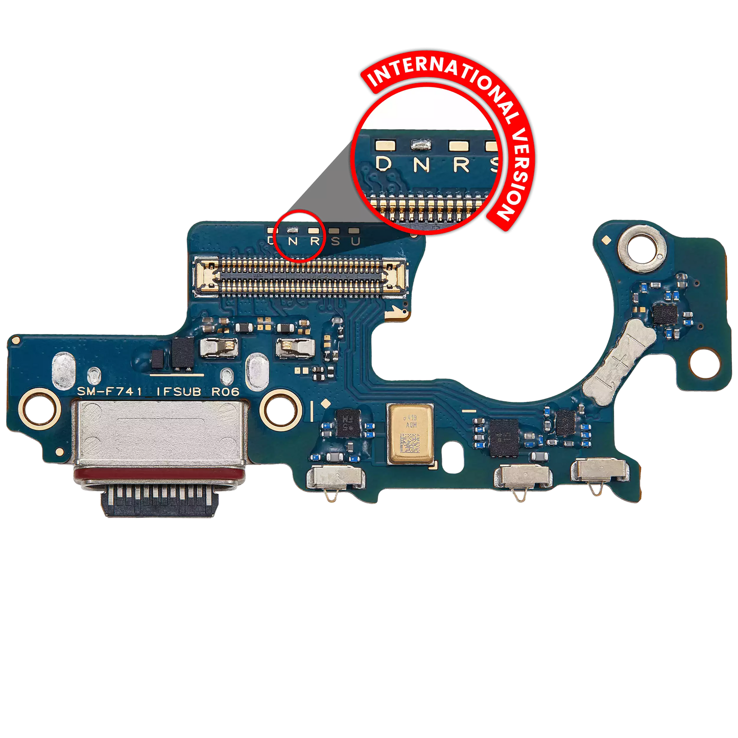 Charging Port With Board For Samsung Galaxy Z Flip 6 (F741N) (International Version) (Premium)