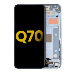 LCD Assembly With Fame For LG Q70 (Refurbished) (Mirror Blue)