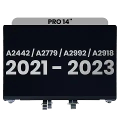 Complete LCD Display Assembly For MacBook Pro 14" (A2442 / Late 2021) / (A2779 / Late 2023 ) / (A2918 / Late 2023) (Used OEM Pull: Grade B) (Space Gray)