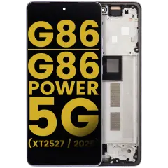 OLED Assembly With Frame For Motorola Moto G86 / G86 Power 5G (XT2527 / 2025) (Refurbished) (Cosmic Sky)