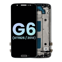 LCD Assembly With Frame For Motorola Moto G6 (XT1925 / 2018) (Genuine OEM) (Black)