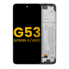 LCD Assembly With Frame For Motorola Moto G53 (XT2335 / 2022) (Refurbished) (All Colors)
