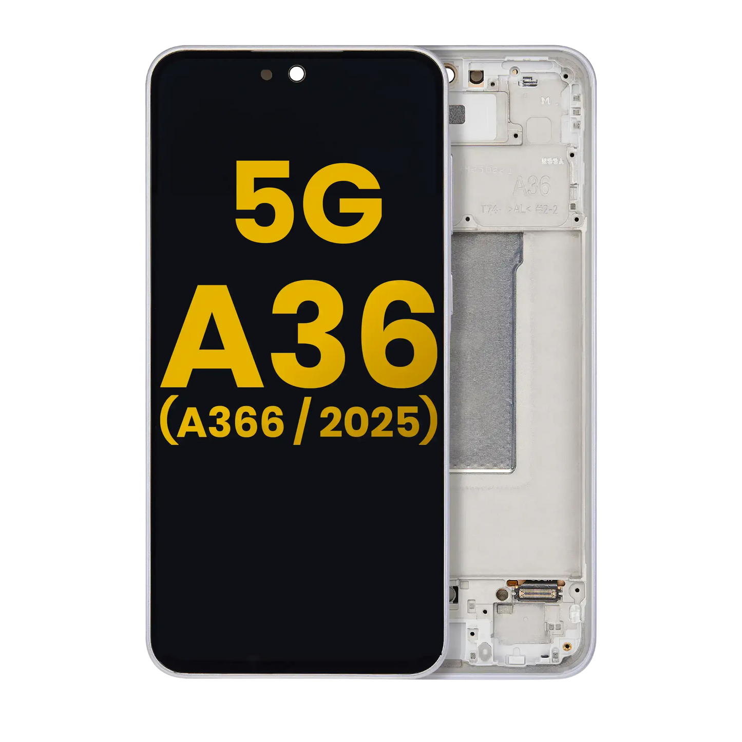 OLED Assembly With Frame For Samsung Galaxy A36 5G (A366 / 2025) (Refurbished) (Lime)
